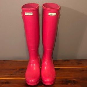 Pink Hunter rain boots